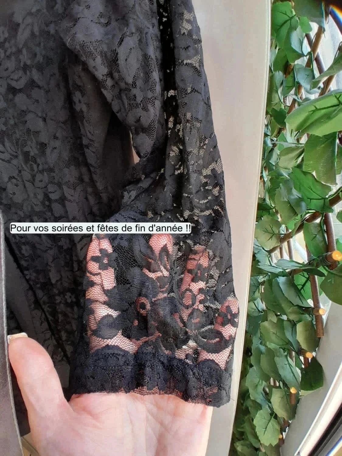 Superb black lace tunic, size 2 (38/40) Gothic style – photo 8
